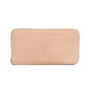 Pre-owned Leather wallets Hermès Vintage , Pink , Dames