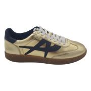 Metallic leren sneaker met technische details ASH , Yellow , Dames