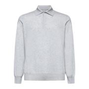 Grijze T-shirts en Polos met GG Logo Riem Brunello Cucinelli , Gray , ...