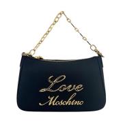 Zwarte Handtas met Kettinghandvat Love Moschino , Black , Dames