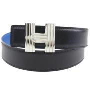 Pre-owned Leather belts Hermès Vintage , Black , Dames