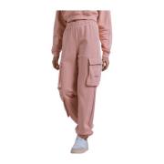 Cargo Broek met zijzakken en originele print Hinnominate , Pink , Dame...