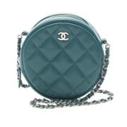 Pre-owned Leather chanel-bags Chanel Vintage , Green , Dames