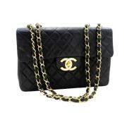 Pre-owned Leather chanel-bags Chanel Vintage , Black , Dames