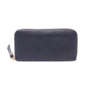 Pre-owned Leather wallets Louis Vuitton Vintage , Blue , Dames