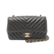 Pre-owned Leather chanel-bags Chanel Vintage , Black , Dames