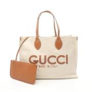 Pre-owned Leather gucci-bags Gucci Vintage , Beige , Dames