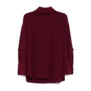 Bordeaux Rode Cowl Neck Top Alberto Biani , Red , Dames