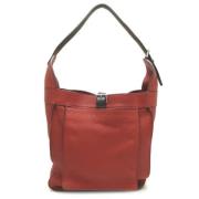 Pre-owned Leather shoulder-bags Hermès Vintage , Red , Dames