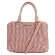 Pre-owned Leather handbags Miu Miu Pre-owned , Pink , Dames