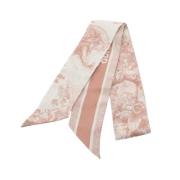 Pre-owned Silk scarves Dior Vintage , Pink , Dames