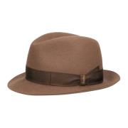 Klassieke Vilt Trilby Hoed Borsalino , Brown , Heren