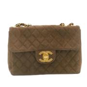 Pre-owned Suede chanel-bags Chanel Vintage , Brown , Dames