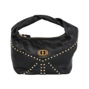 Stijlvolle Leren Tas La Carrie , Black , Dames