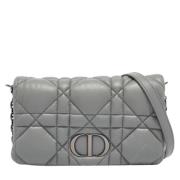 Pre-owned Leather dior-bags Dior Vintage , Gray , Dames