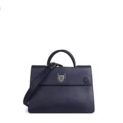 Pre-owned Leather dior-bags Dior Vintage , Blue , Dames