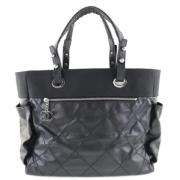 Pre-owned Leather chanel-bags Chanel Vintage , Black , Dames