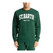 Gestreepte Logo Sweater MC2 Saint Barth , Green , Heren