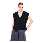 Oversized gebreid vest Silvian Heach , Black , Dames