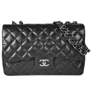 Pre-owned Leather chanel-bags Chanel Vintage , Black , Dames