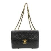 Pre-owned Leather chanel-bags Chanel Vintage , Black , Dames