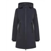 Blauwe Parka Jas met Zwarte Details Peuterey , Blue , Dames