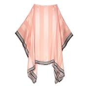 Zijden kaftan met contrasterende randen Lanvin , Pink , Dames