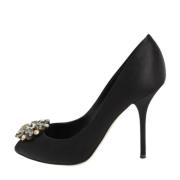 Pre-owned Satin heels Dolce & Gabbana Pre-owned , Black , Dames