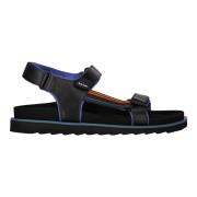 Chunky Sole Platte Sandalen met Velcro PS By Paul Smith , Black , Here...