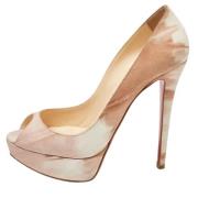 Pre-owned Leather heels Christian Louboutin Pre-owned , Pink , Dames