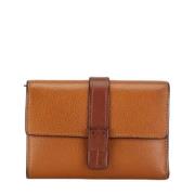 Pre-owned Leather wallets Loewe Pre-owned , Brown , Dames