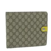 Pre-owned Canvas wallets Gucci Vintage , Beige , Dames