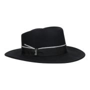 Kosmische wollen vilthat met glitter Borsalino , Black , Dames