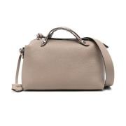 Spike Stud Olijfbruine Leren Tas Fendi , Beige , Dames