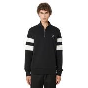 Zwarte Hoodie Comfort Stijl Aw24 Fred Perry , Black , Heren