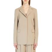 Beige Kaiser Blazer Jas Max Mara , Beige , Dames