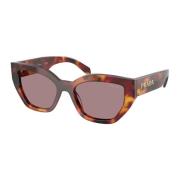 Cat Eye Zonnebril Trendy Stijl Prada , Brown , Dames