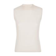 Mouwloze Cashmere Top Eleventy , Beige , Dames