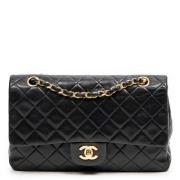 Pre-owned Leather shoulder-bags Chanel Vintage , Black , Dames