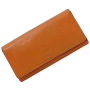 Pre-owned Leather wallets Loewe Pre-owned , Orange , Dames