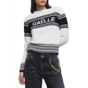 Offwhite-Zwarte Sweater Set voor Vrouwen Gaëlle Paris , Multicolor , D...