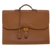 Pre-owned Leather handbags Hermès Vintage , Brown , Dames