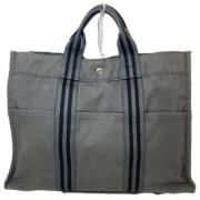 Pre-owned Canvas totes Hermès Vintage , Gray , Dames