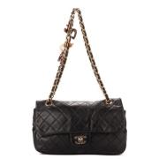 Pre-owned Leather shoulder-bags Chanel Vintage , Black , Dames