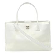 Pre-owned Leather chanel-bags Chanel Vintage , White , Dames