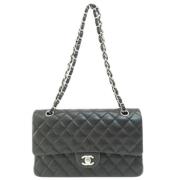 Pre-owned Leather chanel-bags Chanel Vintage , Black , Dames