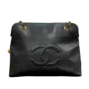 Pre-owned Leather chanel-bags Chanel Vintage , Black , Dames