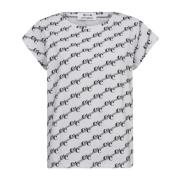 Logo Print Tee Top Wit Co'Couture , White , Dames