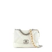 Pre-owned Leather chanel-bags Chanel Vintage , White , Dames