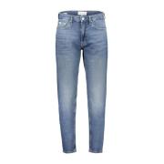 Taper Jeans met Gewassen Effect Calvin Klein , Blue , Heren